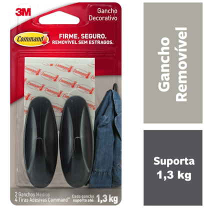 Gancho Command 3m Designer Pt Hb004249254