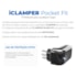 IClamper Pocket Fit 3 Pinos 10A dps Protecao contra Surtos Eletricos e Raios Mesmo Sem Aterramento Clamper Preto