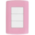 Interruptor de 3 teclas simples com placa Pluzie 4x2 Modular Rosa