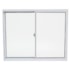 Janela 2 Folhas  Vidro Liso Aluminio Branco 100x120cm Quality