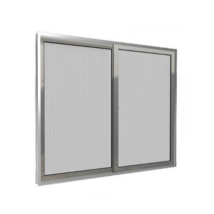 Janela Aluminio 100x100 2 Folhas Vidro Liso-Quality