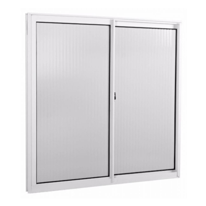 Janela Aluminio 50x50 2 Folhas Vidro Canelado