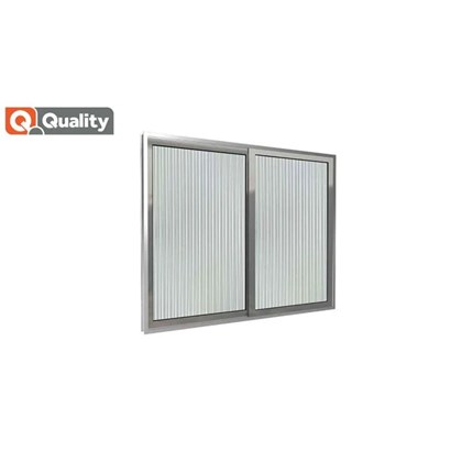 Janela em Aluminio 0,80 x 1,00  2 Folhas de Correr Vidro Canelado Quality