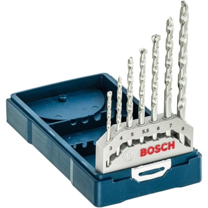 Kit De Brocas Bosch Mini X-Line 7pc P/Pedra