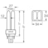 Lampada Dulux D/E Osram 26W 2700K 4 pinos 1800LM G24Q-3