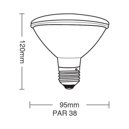 Lampada Led Taschibra Par 38 IP65 15W Bivolt E27 Verde