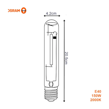 Lampada Osram Vapor Sodio 150w Son T E-40