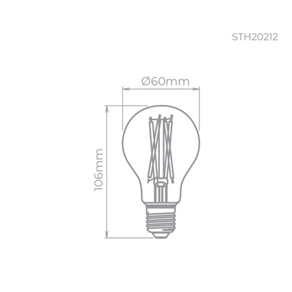 Lampada Stella Led Bulbo Filamento E27 7w 806lm Sth20212/27