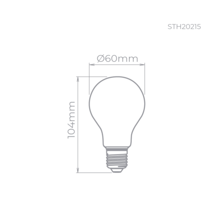 Lampada Stella Led Bulbo Filamento Milky E-27 4,7w 4000k 560lm Sth20214/40