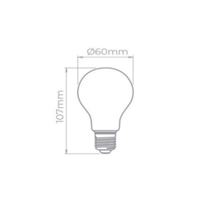 Lampada Stella Led Bulbo Filamento Milky E27 4,7w 560lm Sth20214/30