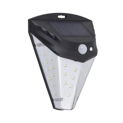 Luminaria Solar LED 4W 6500K Luz Branca Preto Ip65-Gaya