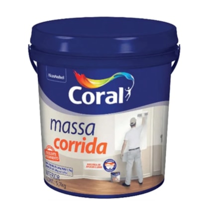 Massa Corrida Coral Galao Plastico 5,7kg