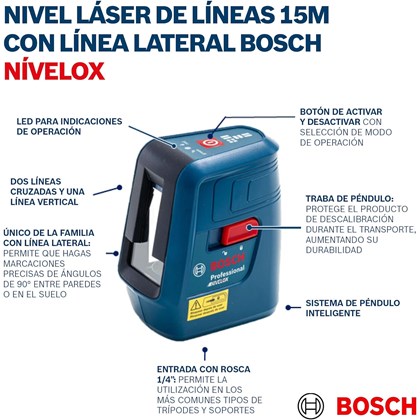 Nivel Laser De Linhas Bosch Nivelox Gll 3x