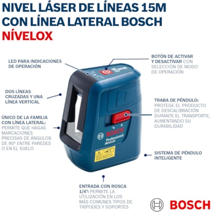 Nivel Laser De Linhas Bosch Nivelox Gll 3x