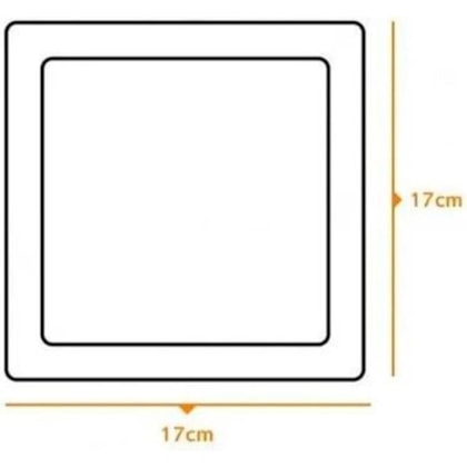 Painel led 12v branco Embutido Slim  Rl22126bc Quadrado 6500k Bronzearte