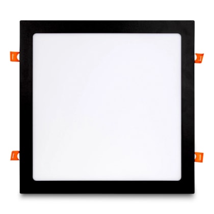 Painel led Embutido quadrado 24w 6500k preto Bronzearte