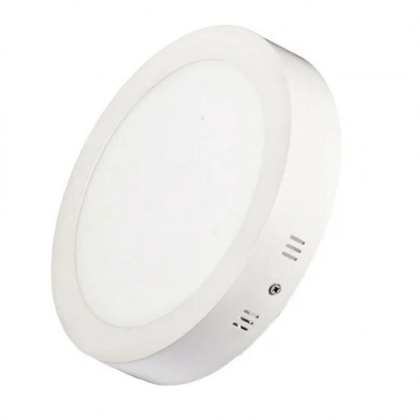 Painel Led Sobrepor Redondo Downlight 18w 2700k Elgin