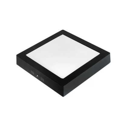 Painel Led Taschibra 18w Lux 6500k Quadrado Sobrepor Preto