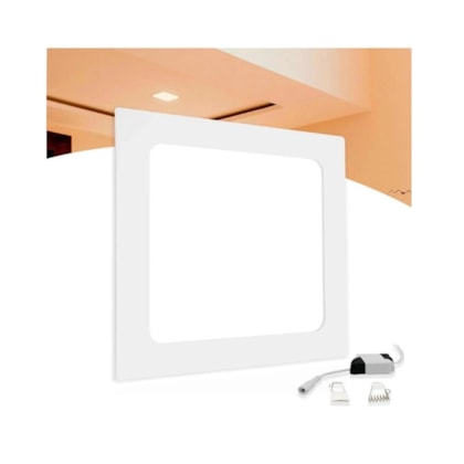 Painel Led Wlight Embutir 12w Quadrado 17x17 6500k