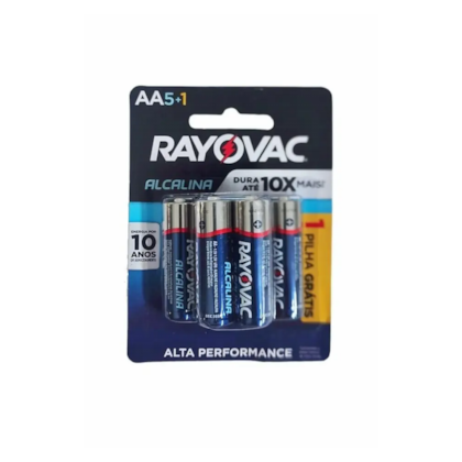 Pilha Alcalina Rayovac Aa6 L6p5 24 Cart 6 Sm-144