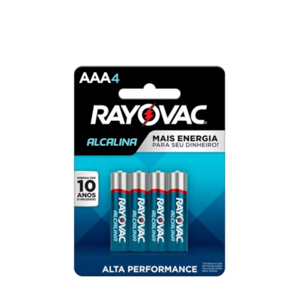 Pilha Alcalina Rayovac Aaa4 12 Cart 4 Sm-48