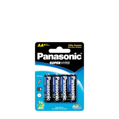 Pilha Comum Um-3shs AA C/4 Panasonic