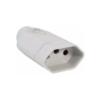 Plug 2P+T Juncao Femea 10A/250V Cinza Sobrepor-Fame - Centro Elétrico