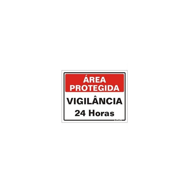 Placa 15x20cm Vig Area Proteg Vig.24h