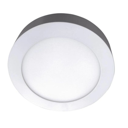 Plafon De Sobrepor Redondo Home Led 6000W 3000K Bivolt Branco Bronzearte