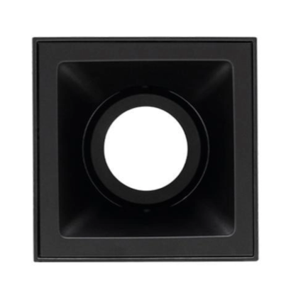 Plafon Quadrado Recuado Direcionavel Para Uma Lampada Dicroica Preto Square Out Stella Mr16 Sth20915pto