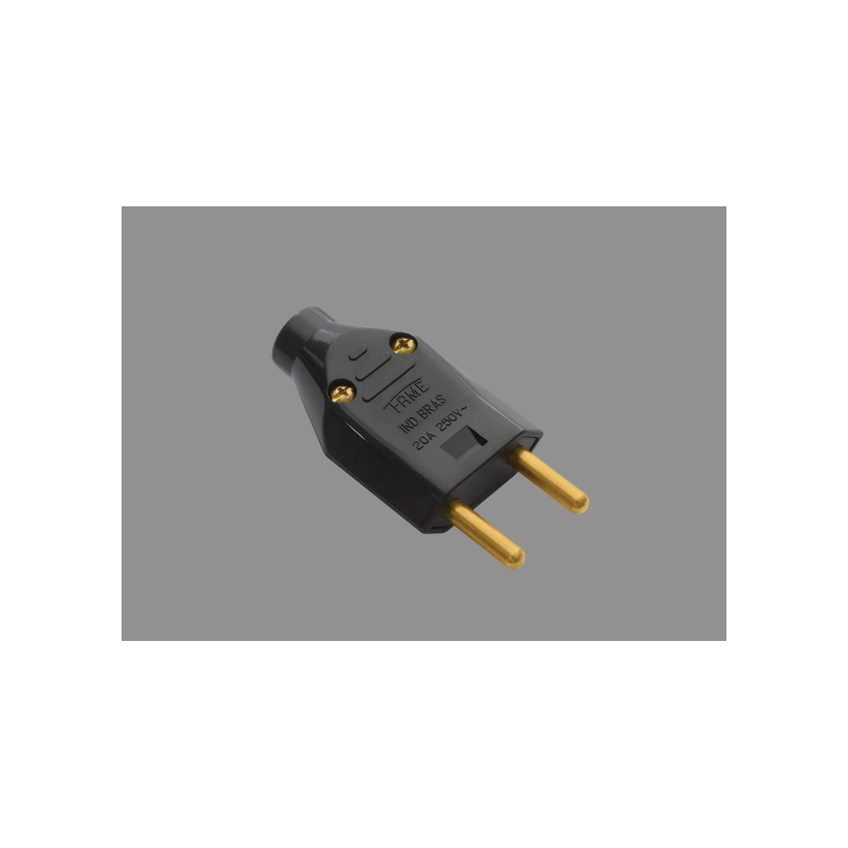 Plug Macho 2P 20A Preto 2141 - Centro Elétrico