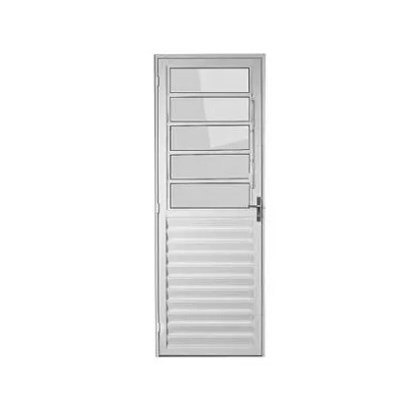 Porta de Aluminio Quality com Basculante 210x80 Cm Abertura Lado Direito