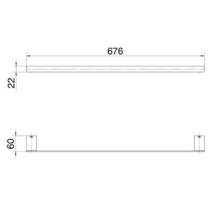 Porta Toalha Docol Flat Ouro Polido 00961343