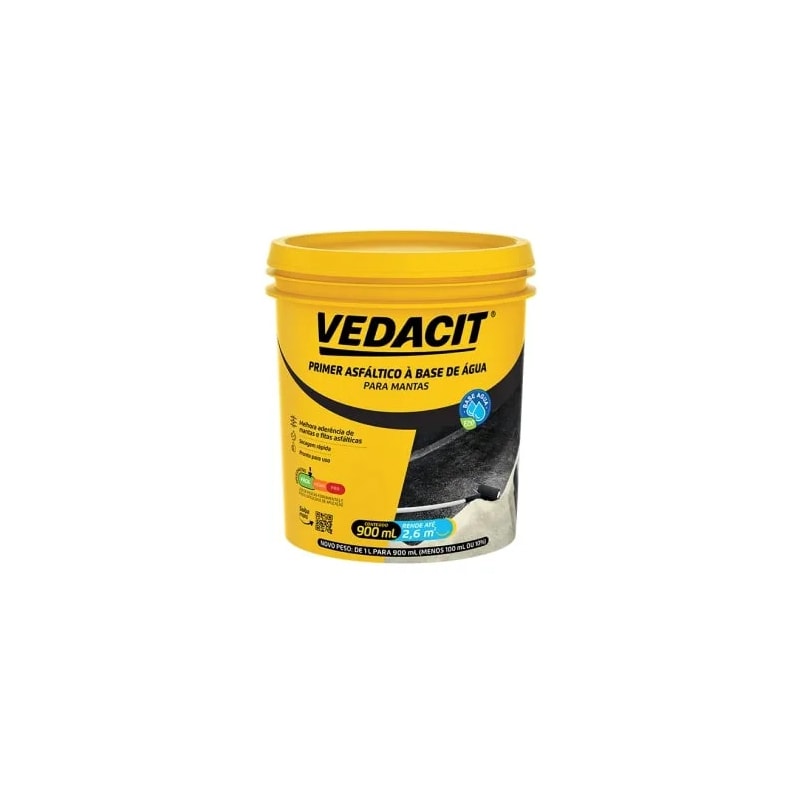 Primer Asfal Vedacit Base Agua Pt 900ml