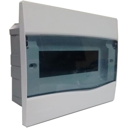 Quadro Distribuicao Embutir Brum 8/12 disjuntor Br12 PVC Ip40