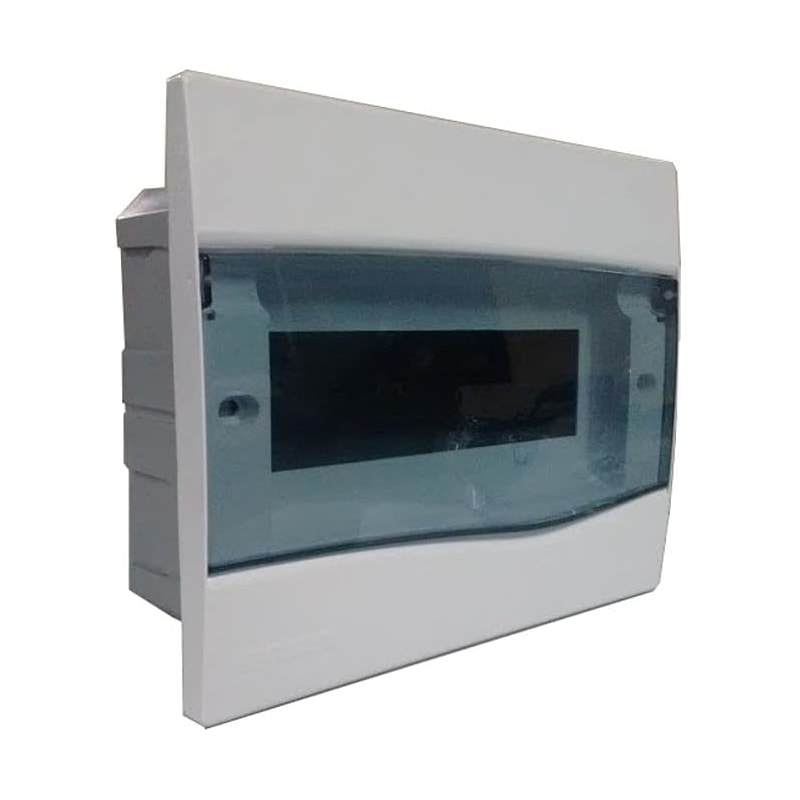 Quadro Distribuicao Embutir Brum 8/12 disjuntor Br12 PVC Ip40