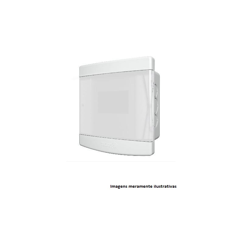 Quadro Distribuicao PVC 3/4 Disjuntores Embutir Porta Transparente-Tigre