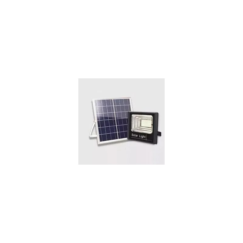 Refletor Bronzearte Deep Solar Led 100w 6500k C/Painel Solar E Cotrole Remoto Ldsmdrsl100c6