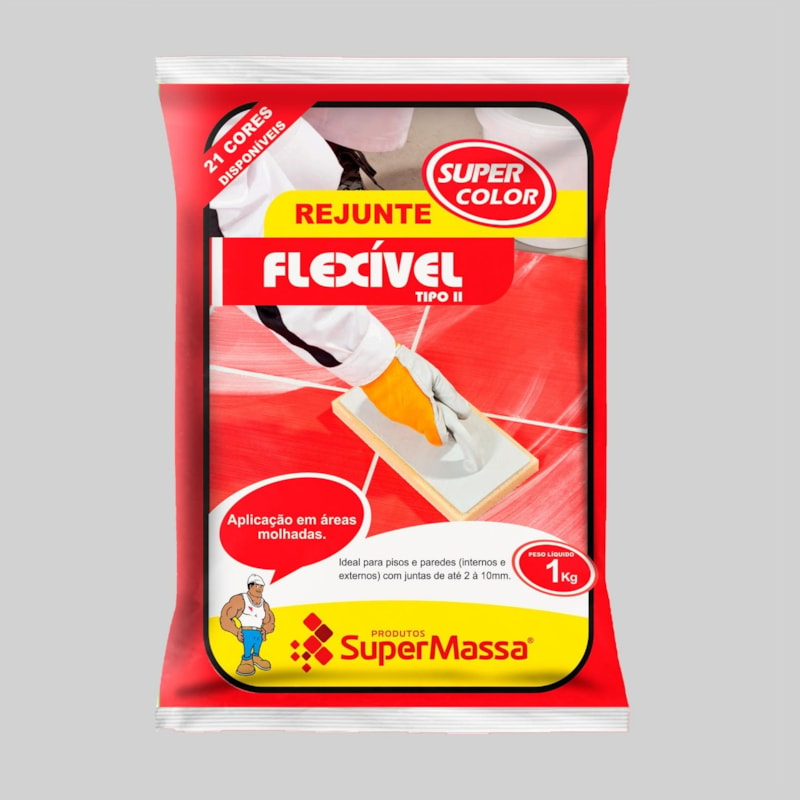 Rejunte Supermassa Cinza Platina Flexivel  1Kg