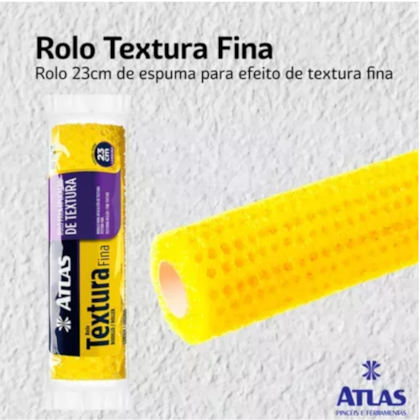 Rolo De Textura Fina De Espuma 23cm