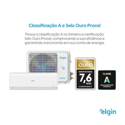 Split Hi-Wall Elgin Eco Inverter II 24.000 BTUS Frio 220V  Gas R-32
