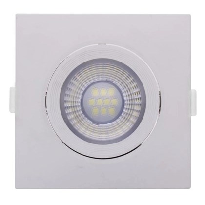 Spot de Embutir LED 10W Luz Branco Quente Bivolt Quadrado Empalux