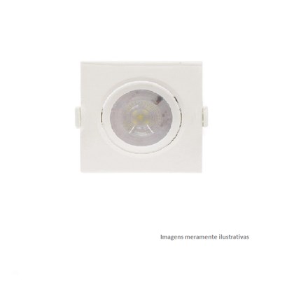 Spot de Embutir LED 6W Luz Branco Frio Bivolt Quadrado Branco Empalux