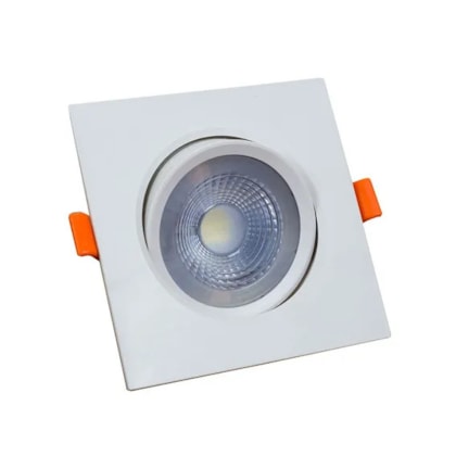 Spot de Embutir Quadrado Easy Led 7W 3000K Branco