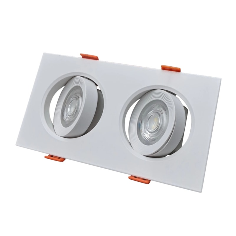 Spot duplo de embutir easy LED duplo 2X5W 400lm bivolt 4000K