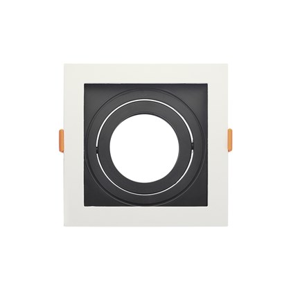 Spot Taschibra Embutir Conecta Quadrado Recuado Branco + Preto Par 20