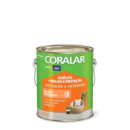 Tinta Acrilica Coral Semibrilho Protecao Branco 3,6L