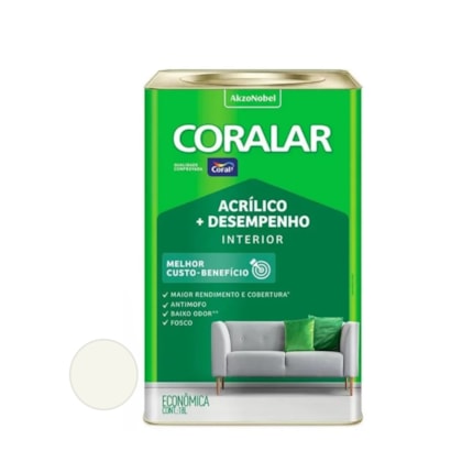 Tinta Acrilica Coralar 18 L Branco Gelo-Coral