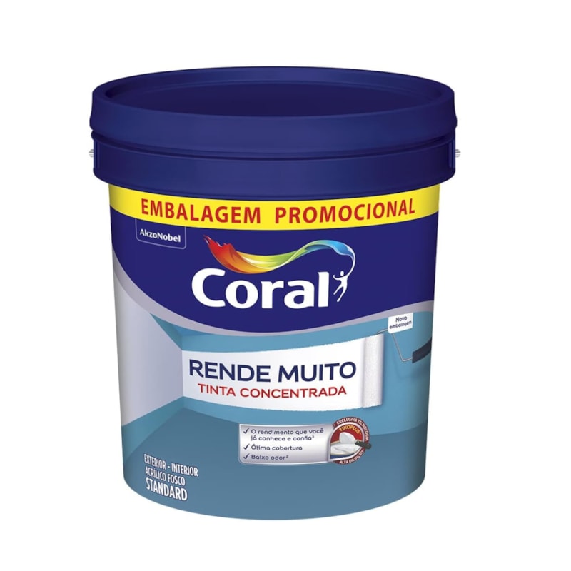 Tinta Coral Acrilica Rende Muito Fosca Branco 20 Litros