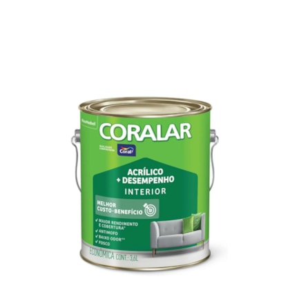 Tinta Coral Coralar Acrilica 3,6l Branco Gelo